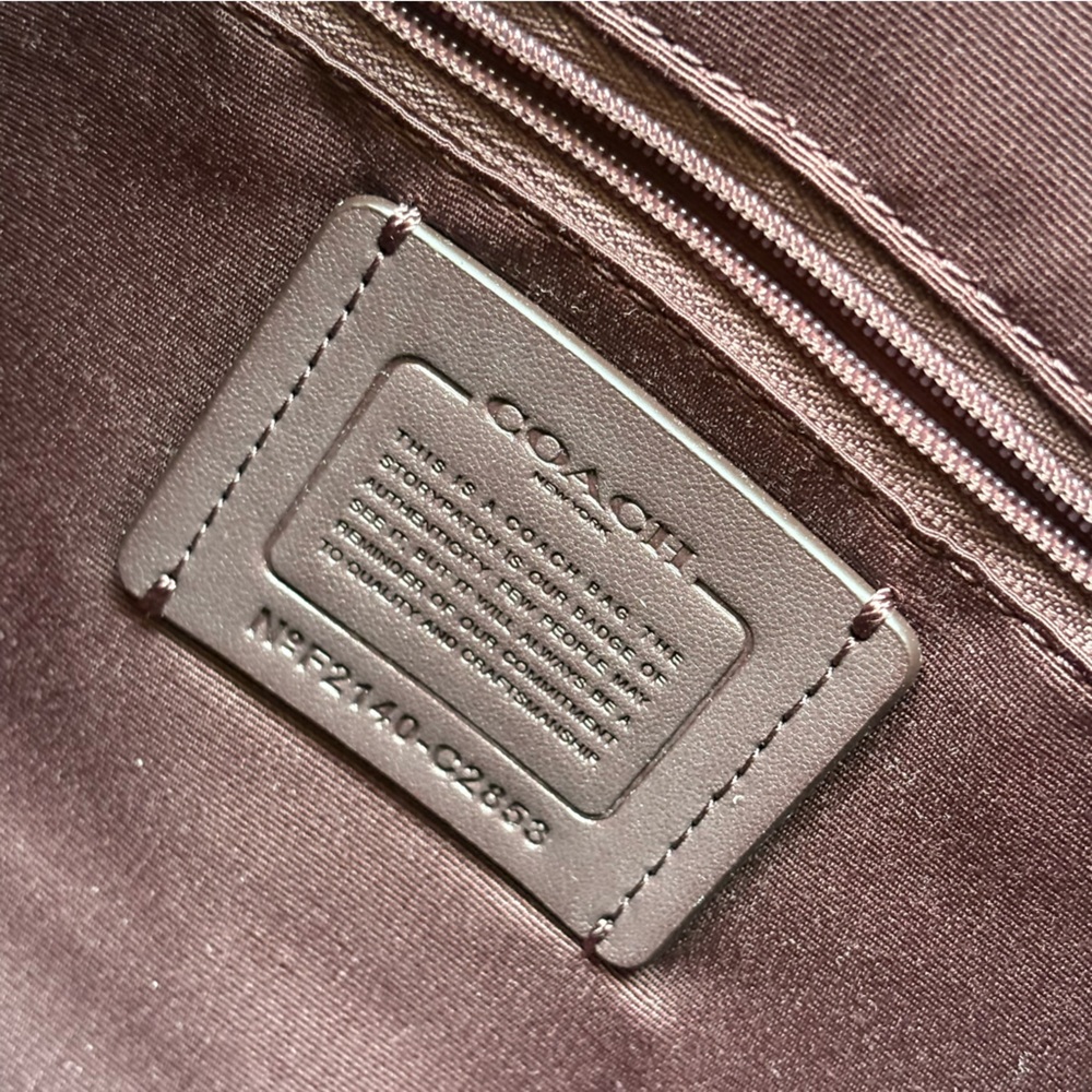 Coach Rori Gray Pebbled Leather Hobo Shoulder Bag - Picture 8 of 16